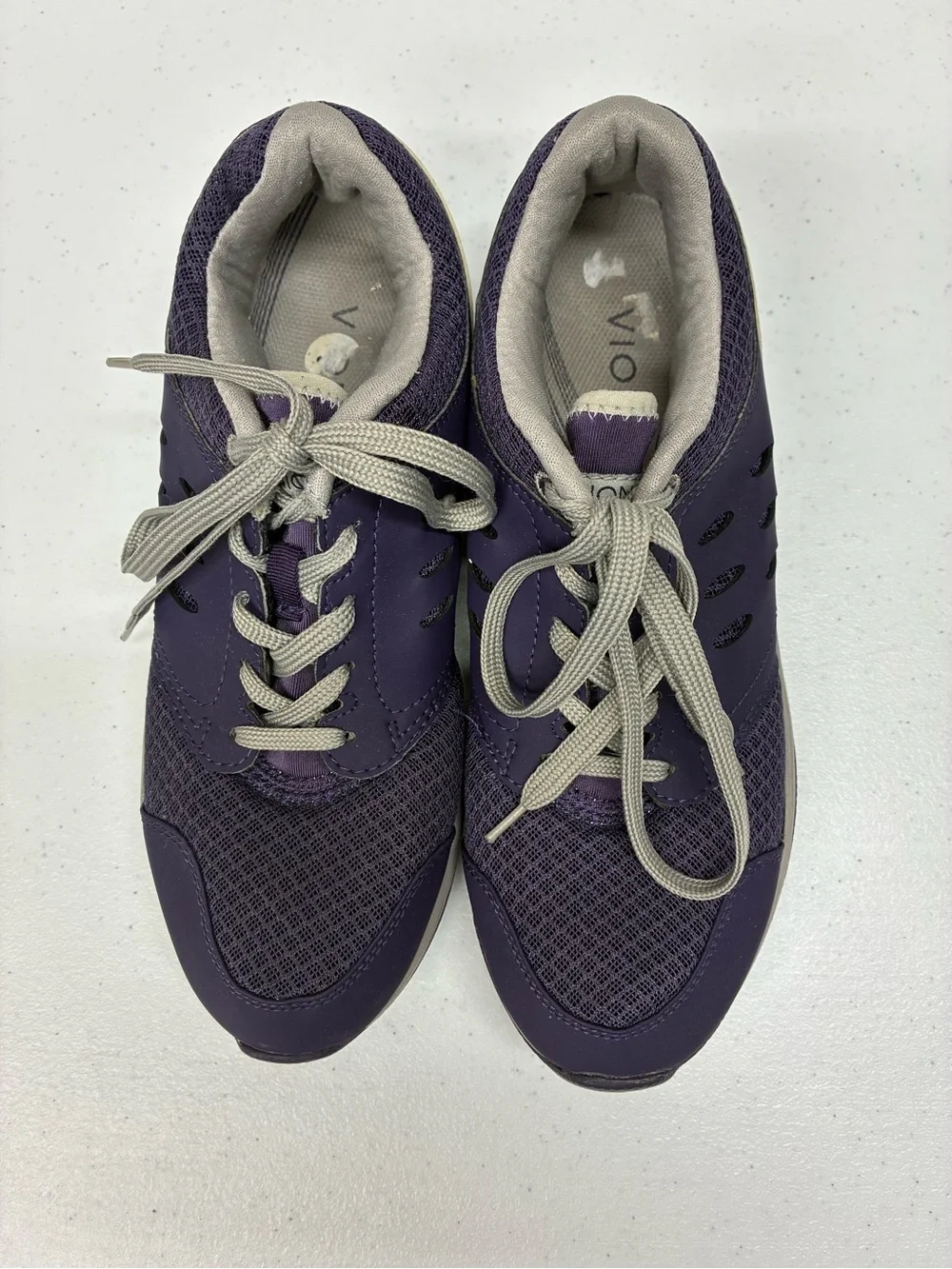 Vionic womens 8 Venture running shoes walking purple gray orthopedic